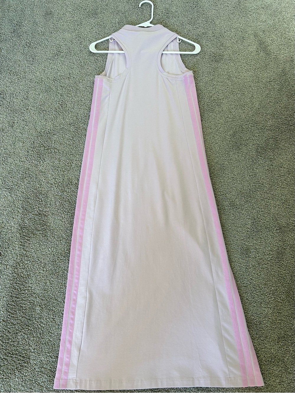 Adidas 3-Stripes Racerback Dress - Pink, Purple - Picture 9 of 14